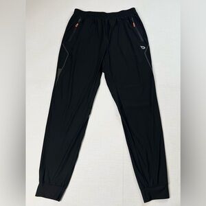 Bayleaf Black Performance Joggers Womens Size M Pull On Zipper Pockets Stretch